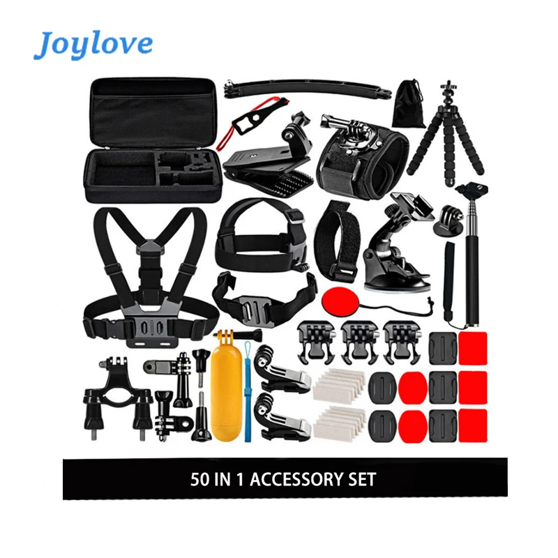 

JOYLOVE Action Camera Accessories Set For Go Pro Hero 8 7 6 Selfie Stick For INSTA360 / For Xiaomi Yi OSMO SARGO Action