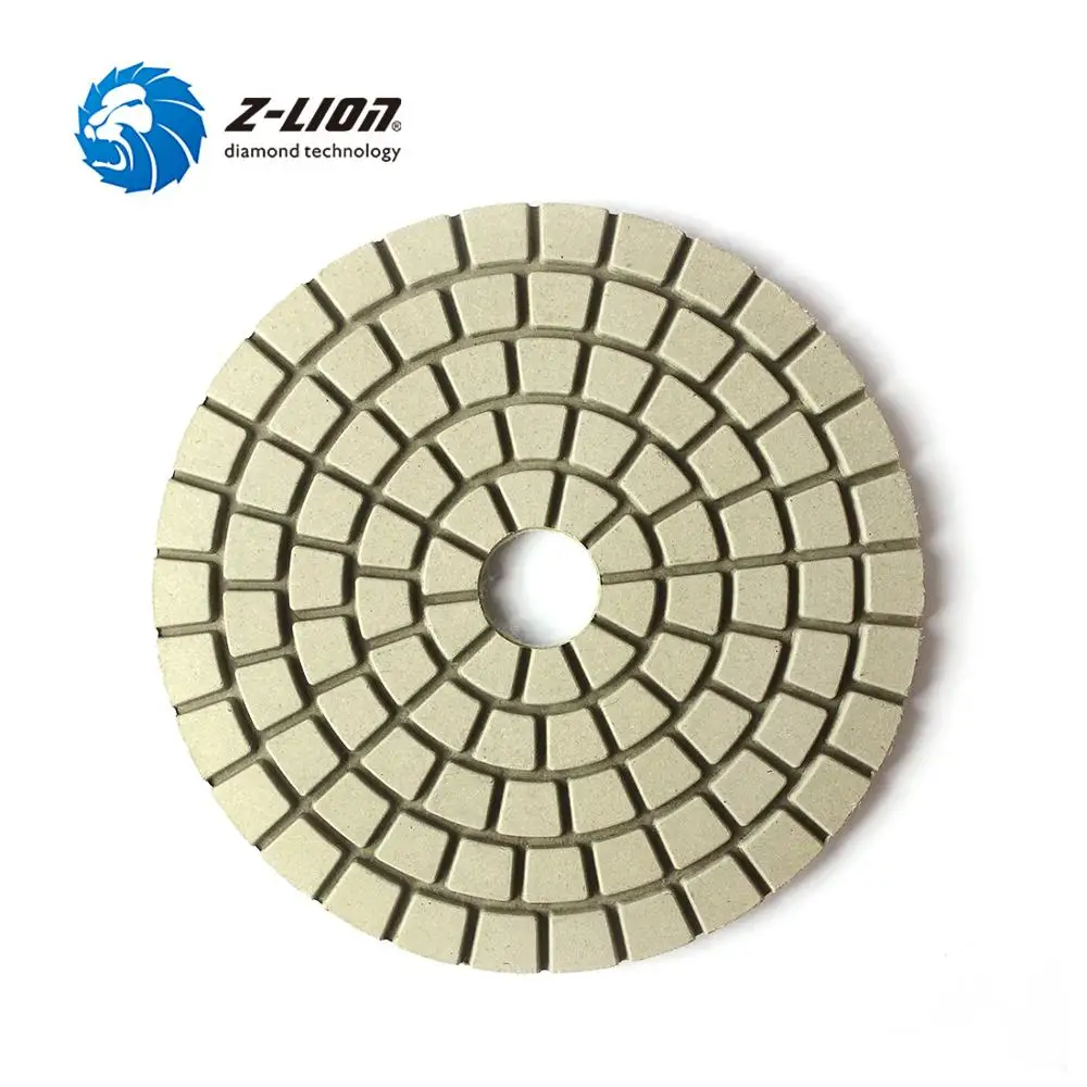 Z-LION, 5 дюймов, полировка, алмазная, сухая, белая, 125 мм, профессиональная полировка, Полировочная подушечка, алмазный шлифовальный диск, гранит, мрамор, инструмент