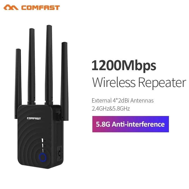 Ретранслятор COMFAST Wi Fi 2 4 ГГц и телефон Двойная Частота 1200 Мбит/с домашний