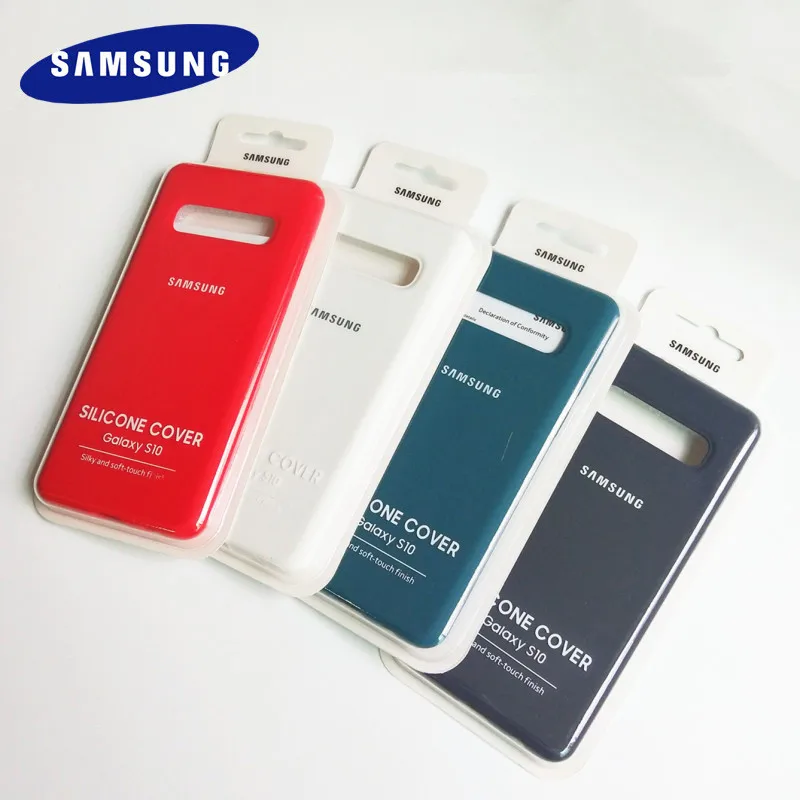 Оригинальный Samsung S10 Plus шелковистый мягкий сенсорный жидкий силиконовый защитный