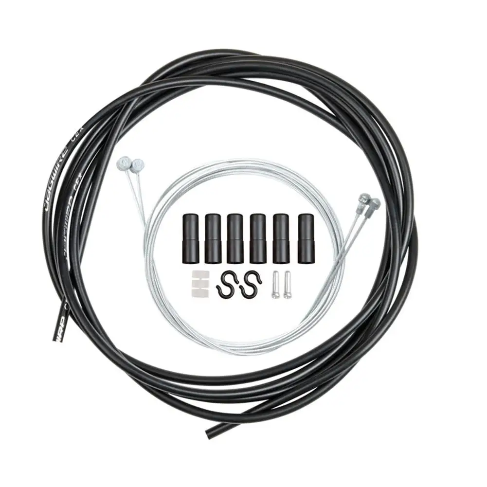 Black Brake Cable 2 м тормозной механизм горного велосипеда Наборы кабелей Тормозная Линия корпус кабель для переключения провода трубы комплект костюм с хвостовыми колпачками для горного велосипеда - Цвет: Black Brake Cable