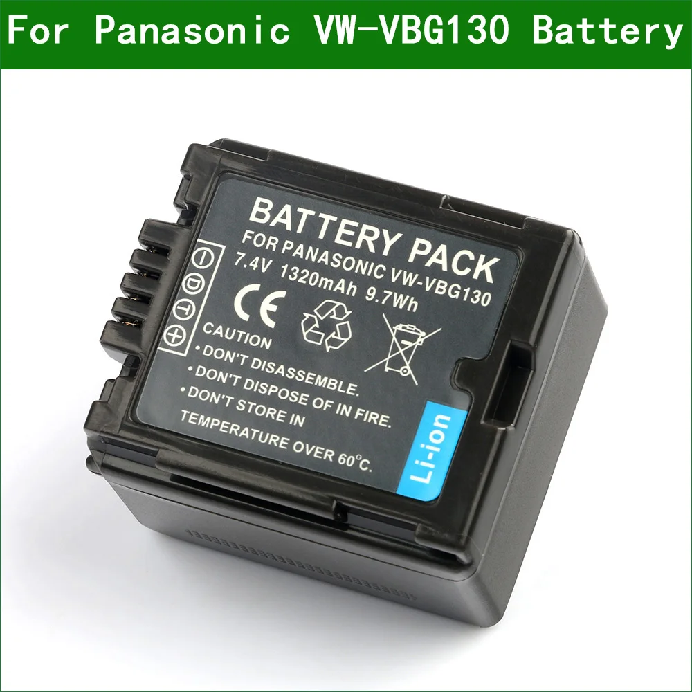 Аккумулятор Lanfulang VW VBG130 для цифровой камеры Panasonic HDC TM10 SD200 SD600 SD700 SDT750 HS20 HS250