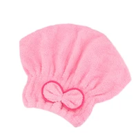microfibre quick hair drying bath spa bowknot wrap towel hat cap for bath bathroom accessories sec88