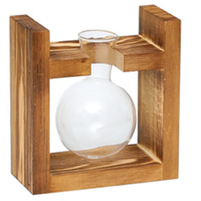 Ваза дома decoBulb ваза Стекло деревянная банка с рисунком цветов ящик для комнатных