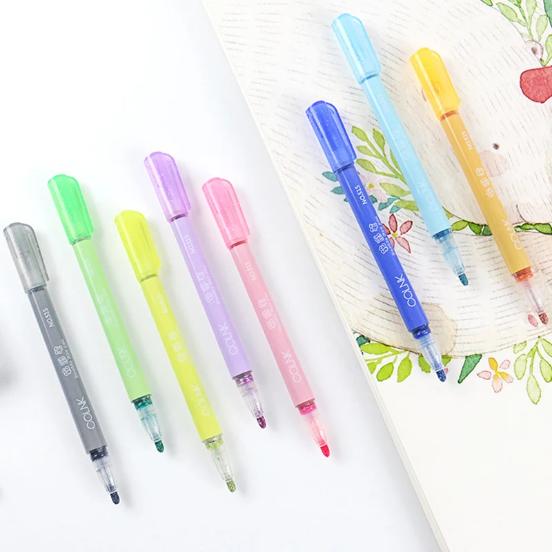 

8 Color Double Line Outline Pen Highlighter Marker Pen for Card Writing Drawing FKU66