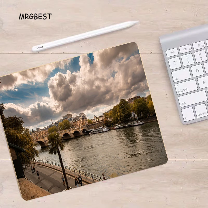 MRGBEST коврик для мыши S 22x18 см большая акция живописный Риверсайд напечатанный