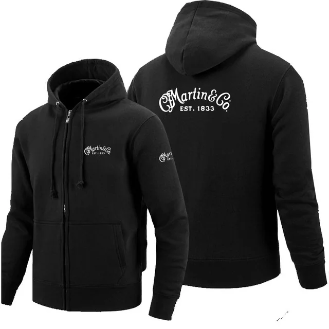 

Zipper Hoodies Martin Guitar Martin & Co.1833 logo Printed Hoodie Fleece Long Sleeve Man's zipper Jacket Sweatshirt