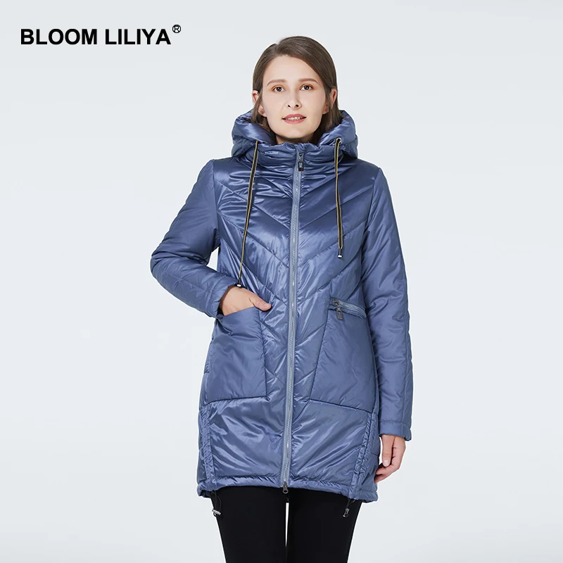 BLOOM LILIYA 2020 Новинка Весна Женская Куртка Стеганое Пальто Полиэстер Женские Куртки