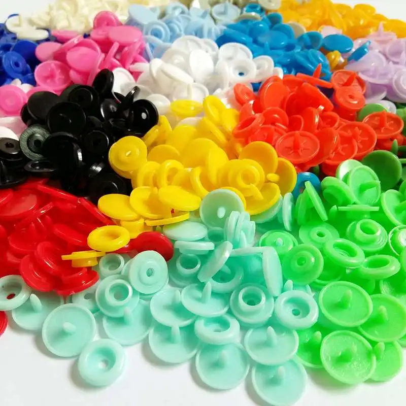 

12MM Round Plastic snap Button 100sets T5 baby clothes Diaper Buttons Snaps Fasteners Clips Press Studs [ can choose the colors]