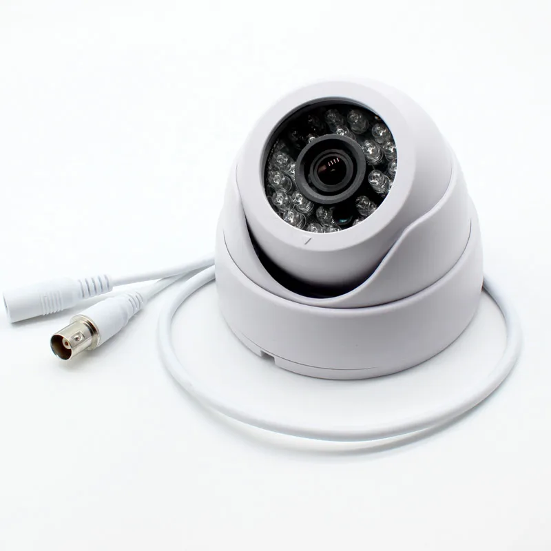 

HD 1/3" 600TVL CCD IR Color CCTV Indoor Dome Security Camera 24 LEDs Day and Night