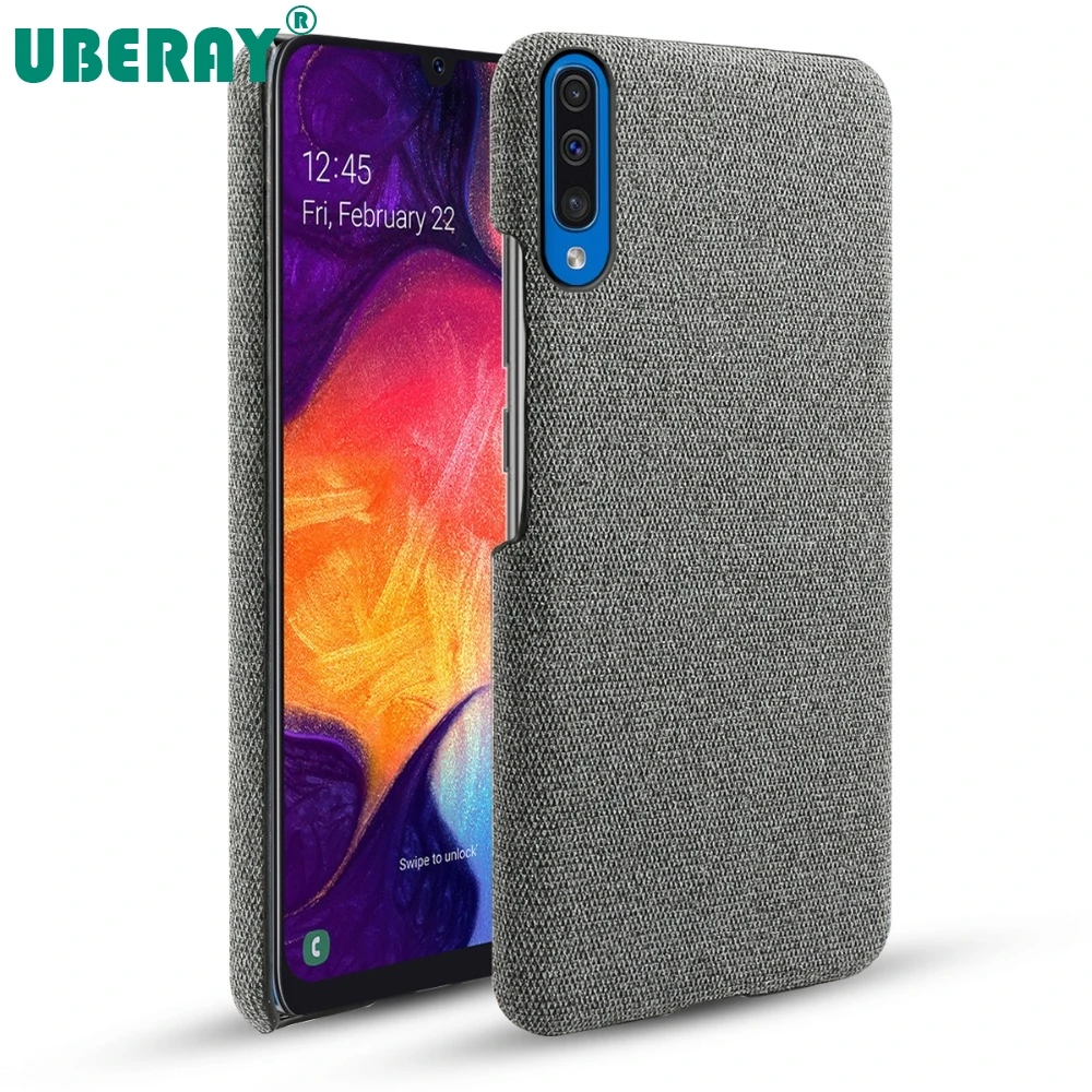 Чехол для Samsung Galaxy A50 A30 A51 A40 A70 A80 S20 Тонкий ретро тканый тканевый жесткий чехол из