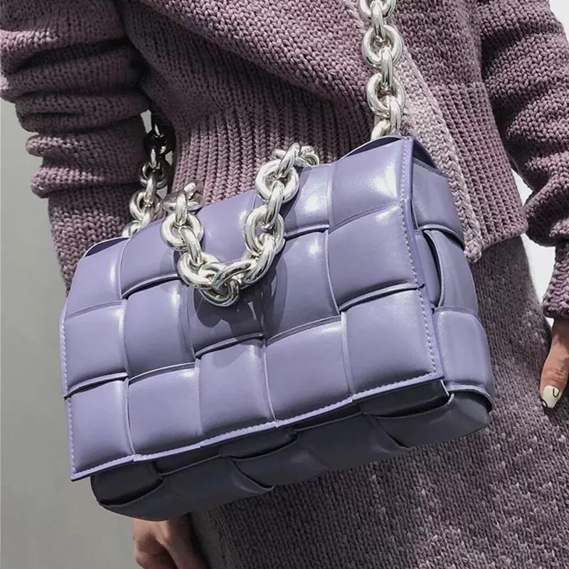 

Luxury Designer Leather Handbags Women Messenger Bags New High-quality Totes Shoulder Bags Chain Weave Handbag for Women 2021