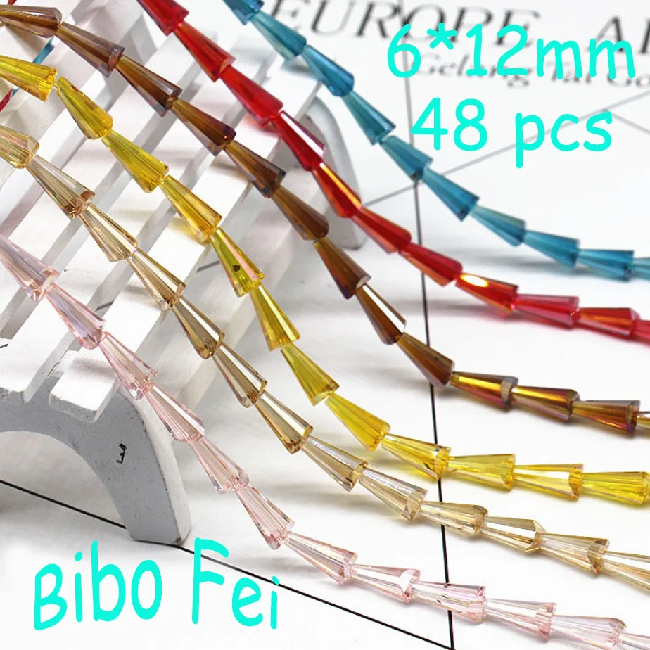 Бесплатная доставка 6*12 мм 48 шт. в форме башни чешские Австрийские хрустальные