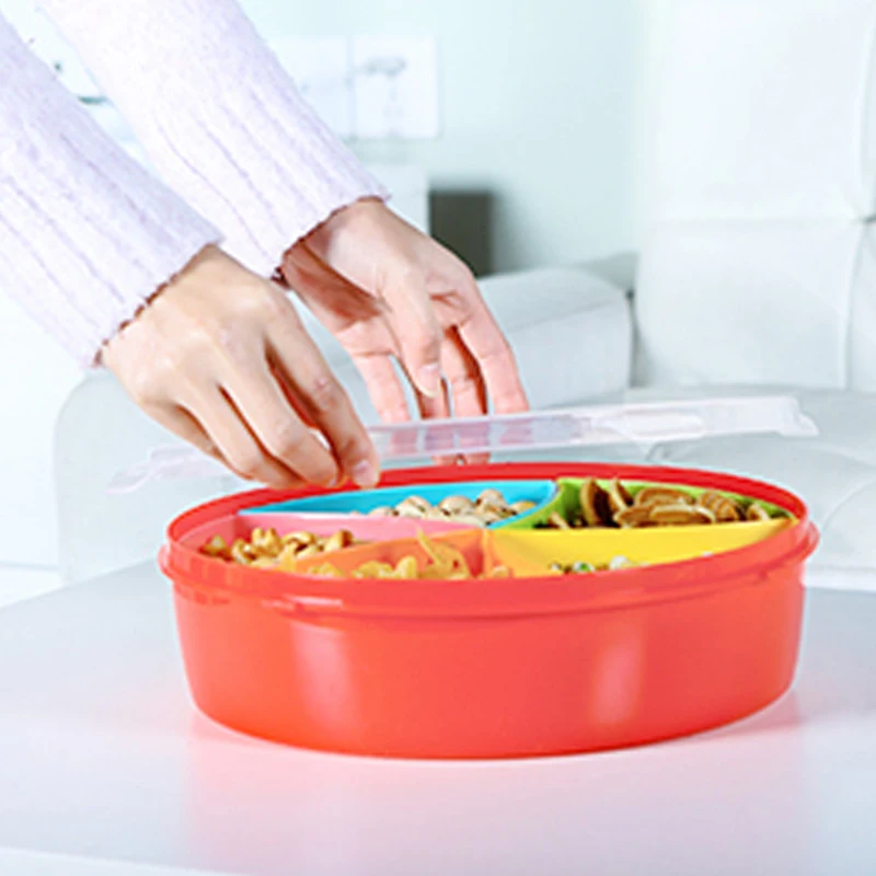 Креативный круглый многоклетчатый пластиковый чехол для хранения конфет с