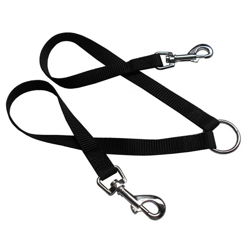 Двойной поводок собаки эластичный Pet пара прогулочные провода растягивающаяся