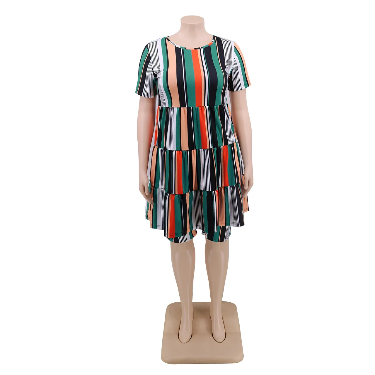 Размера плюс XL-5XL Женская комплект со штанами в полоску из двух предметов с