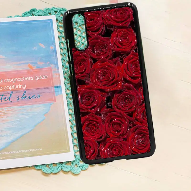

red rose flower high quality Phone Case PC for iPhone 11 12 pro XS MAX 8 7 6 6S Plus X 5S SE 2020 XR