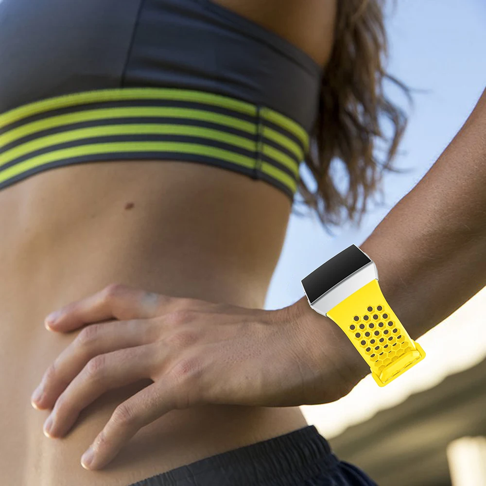 Yayuu совместимый для Fitbit Ionic Смарт-часы мягкий силиконовый ремешок регулируемый ремешок для часов замена спортивный дышащий ремешок