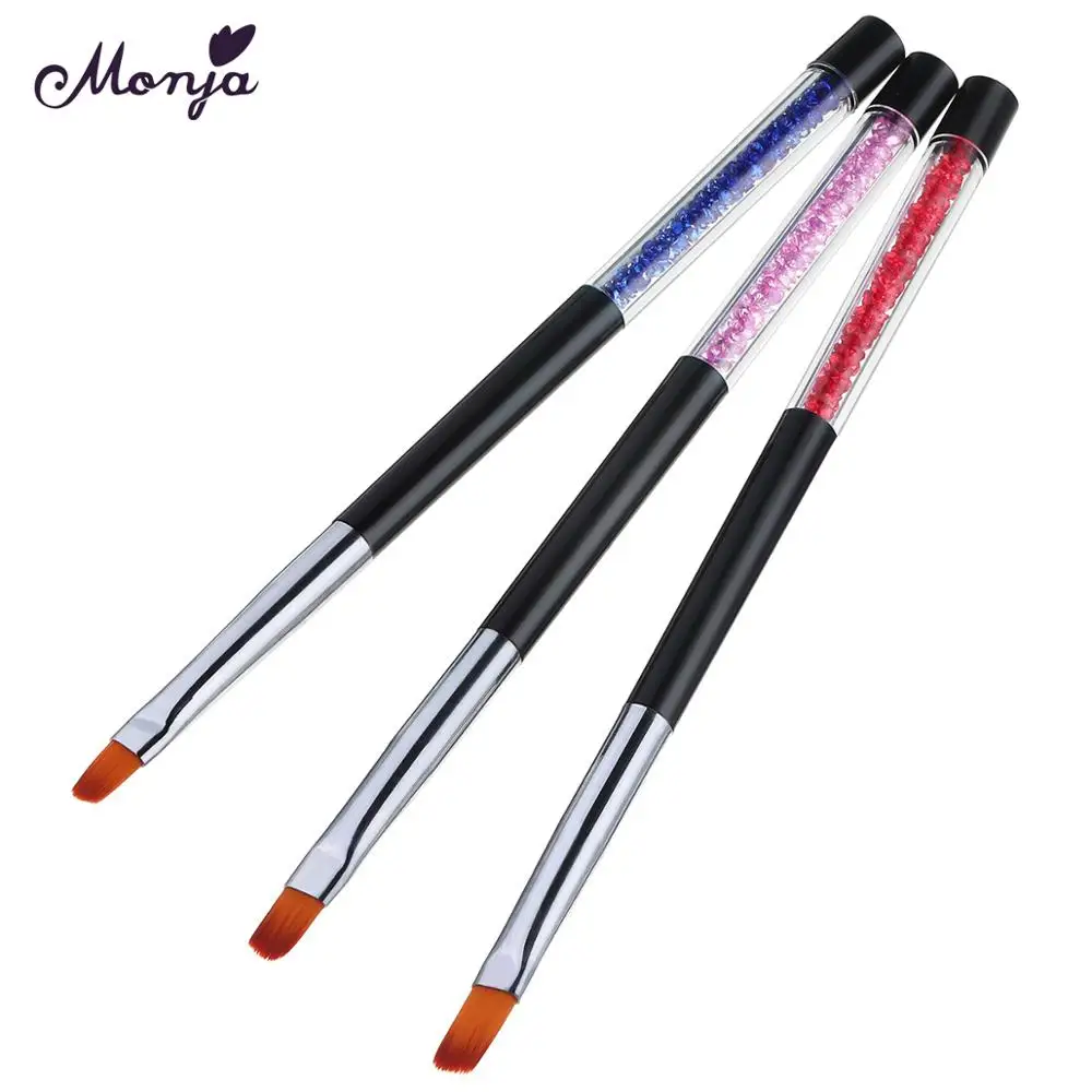 Monja 3 шт./компл. нейл-арта стразы ручки уф-гель прогноз погоды щетка шаблон дизайна