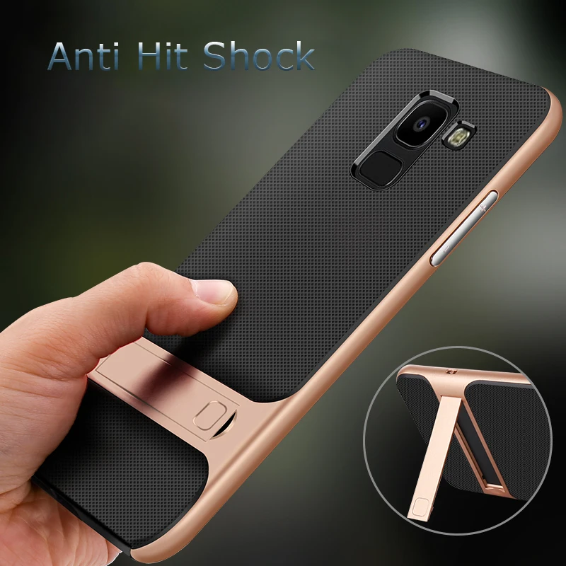 Полное покрытие для samsung Galaxy J6/J6 Plus чехол Чехол 3D подставка TPU PC Гибридный 360 Защитный чехол на заднюю панель телефона J6+ J600 J6Plus
