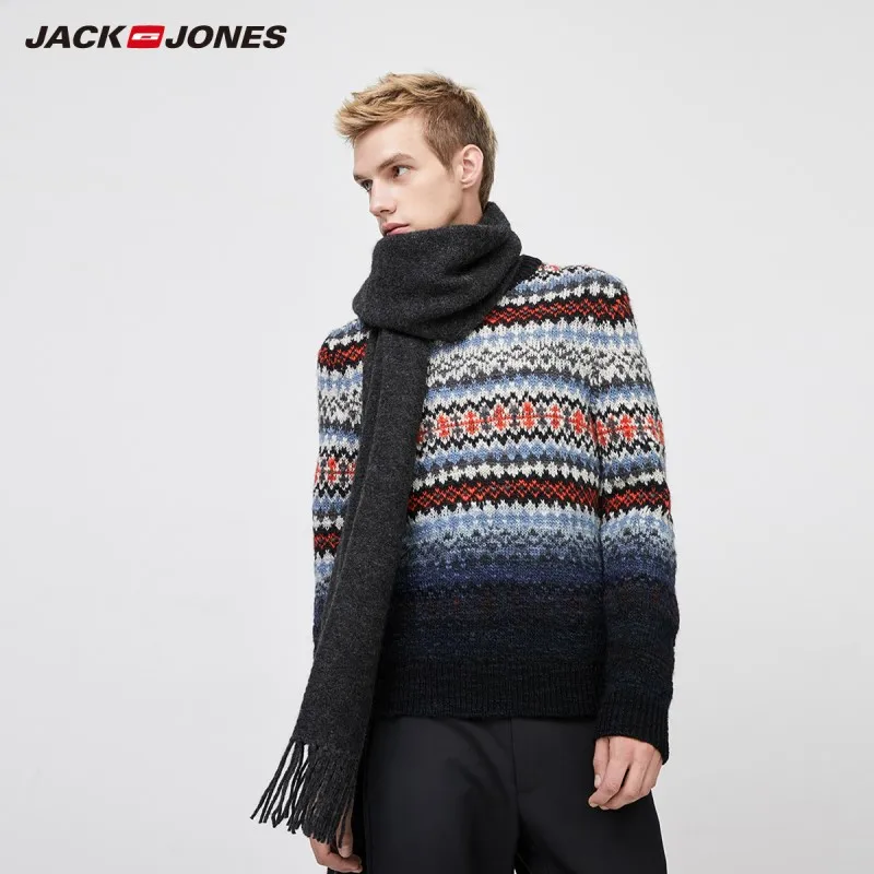 JackJones Men's New Arrival Winter Warm Woolen Scarf 40cm*240cm Long Male Scarves|219388501