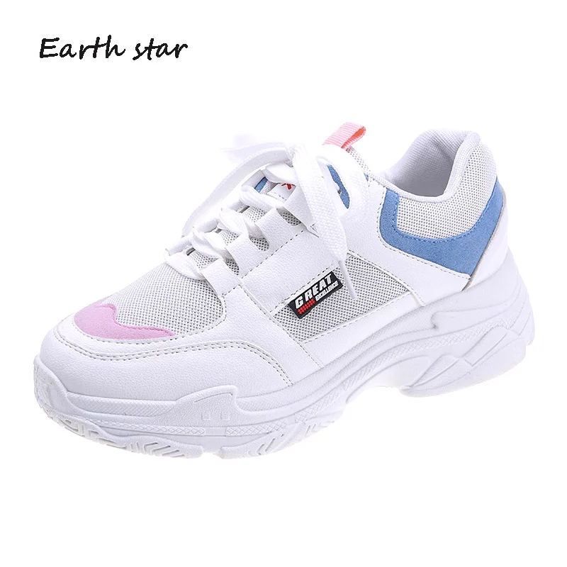 Женские кроссовки на платформе zapatos de mujer повседневные белые дышащие осень