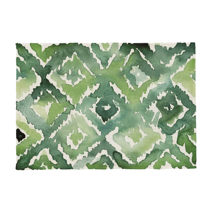 Свежая мраморная текстура подложка с листьями геометрический ромб кухонный