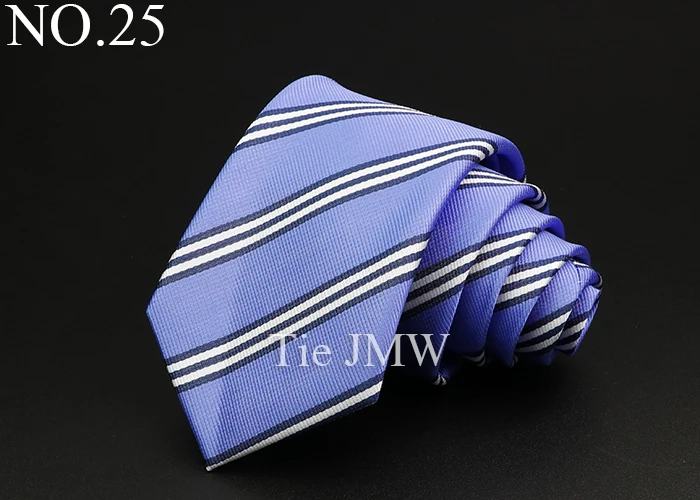 Classic Stripe Mens Tie - Jacquard Necktie in Red Blue Green for Daily Wear and Weddings