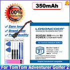 Аккумулятор высокой емкости LOSONCOER 350 мАч, аккумулятор для умных часов TomTom Adventurer Golfer 2