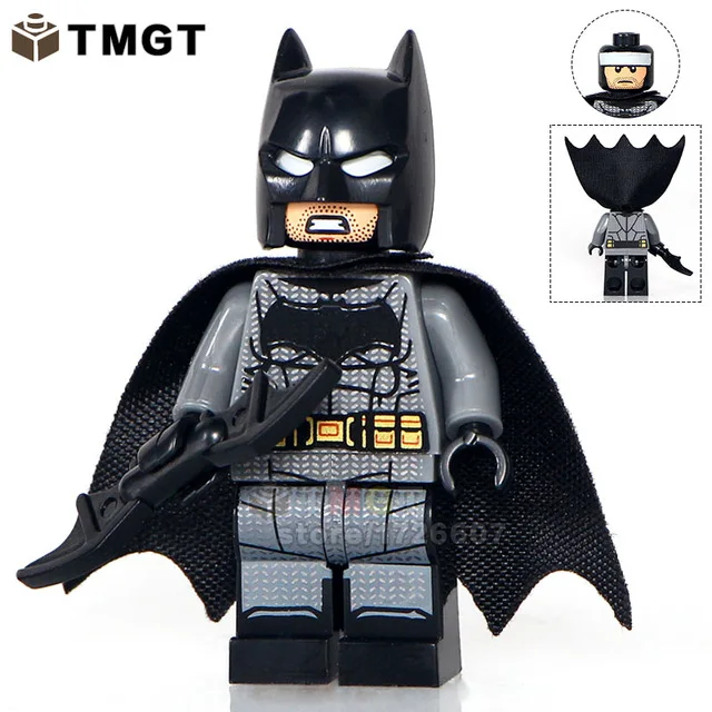 Темно-серый Одиночные кубики «Бэтмен» Red Son Batman-Tire Armor темные ночи: металлические беспощадные летучие мыши, которые смеются, строительные блоки, игрушки для детей - Цвет: Темно-серый
