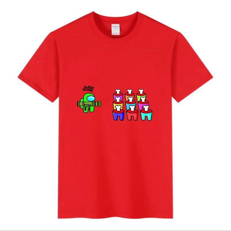 

Funny Game Among us Tops 4-14T Children Boys T-Shirt Impostor Graphic Kid Tops Cartoon Shirts Summer Sleeve Cool Tee Clothes