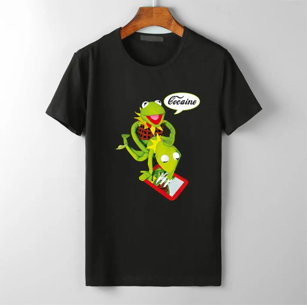Kermit cocain del partito come fan футболка taglia S XXL Мужская Camicette di Modo 2018 Dei Vestiti Della MAGLIETTA Tema