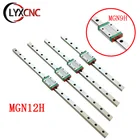 Миниатюрная линейная направляющая MGN12 MGN9 MGN15, длина слайда 100-1000 мм + блок MGN9H для 3D-принтера, запчасти, направляющая, настраиваемая