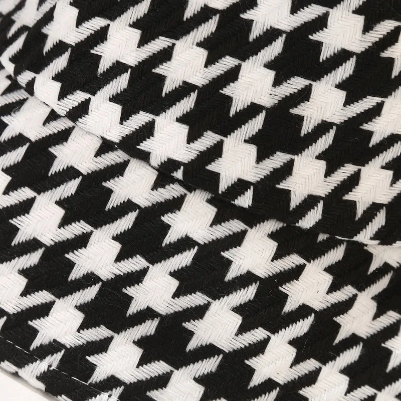 

2021 New Winter Hats For Women Female Warm Bucket Hat Caps Plaid Fashion Brand Style Fisherman Hats For Women Autumn Winter