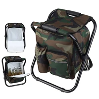 2 in 1 folding fishing chair bag fishing backpack chairs stool convenient wear resistantv for outdoor hunting climbing equipment