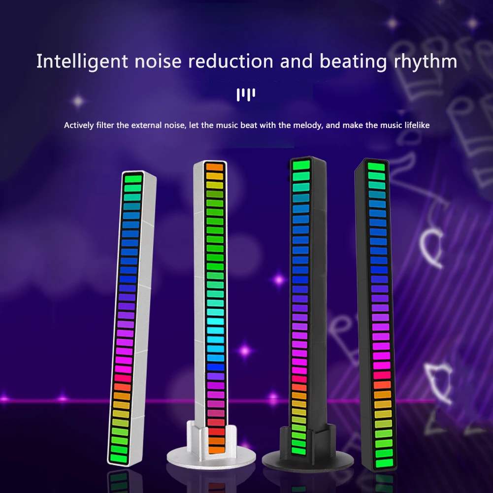 

RGB-подсветильник ка для автомобиля, 32 светодиода, с голосовым управлением