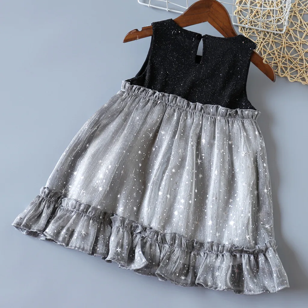 Новинка 2020 весенне-летнее платье для девочек детское фатиновое с оборками и