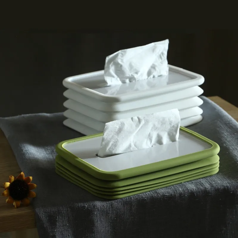 

Silicone Elastic Lifting Tissue Box Toilet Pumping Box Home Living Room Decoration Bedroom Kitchen Desktop Storage Box Wholesale