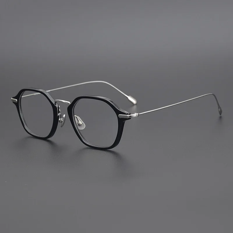 Titianium Glasses Frame Men Women Vintage Polygon Clear Eye Glasses Optical Prescription Eyeglasses Frames Eyewear Oculos Gafas