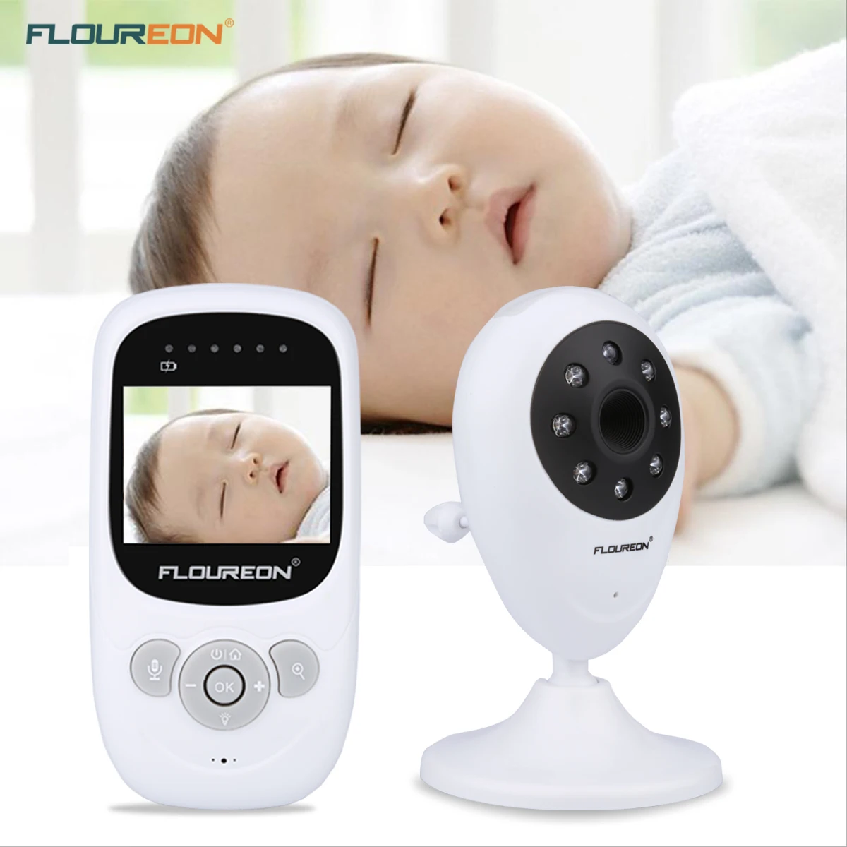 Беспроводной 2 4 монитор GHz Baby LCD Видео няня камера безопасности температурный