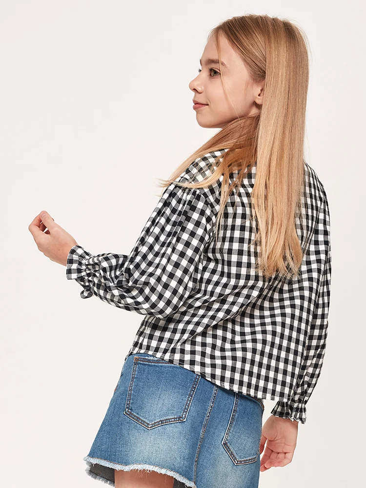 Balabala/Детская рубашка с длинными рукавами для девочек новые хлопковые блузки на