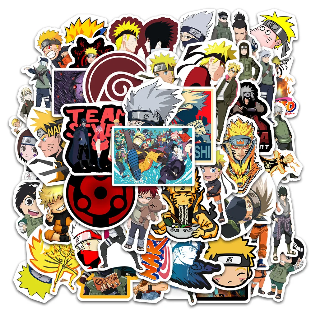 

50Pcs Kawaii Naruto Kakashi Anime Stickers Aesthetic Decals Cute Snowboard Laptop Waterproof Graffiti Cartoon Stickers Kids Toys