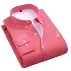 Рубашка мужская Aoliwen, из 60% хлопка, однотонная, теплая, зимняя, повседневная, утепленная, с длинным рукавом