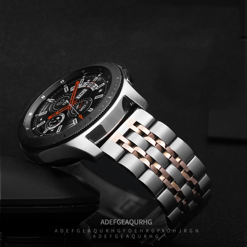 

Браслет из нержавеющей стали для Samsung Galaxy watch 3 45/46 мм Gear S3 Frontier, металлический ремешок для Huawei watch GT 2-2e-pro 46, 22 мм
