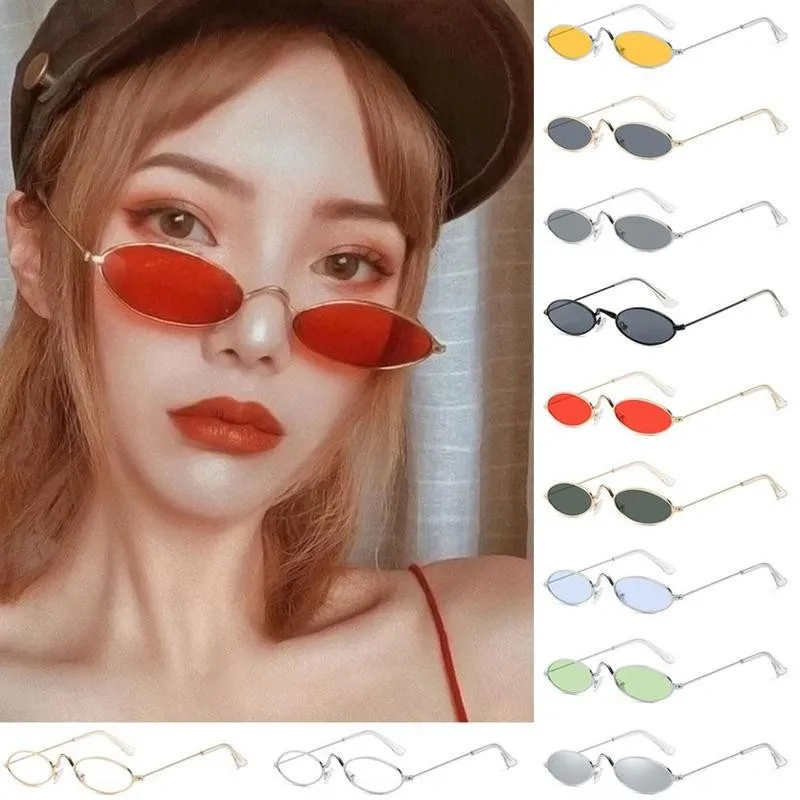 2021 классические ретро маленькие овальные солнцезащитные очки для женщин и