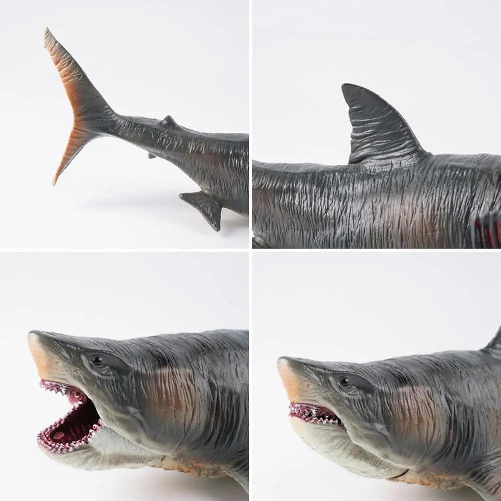 Фигурка мегалодона с подвижными челюстями экшн-фигурка модель рыбы большой