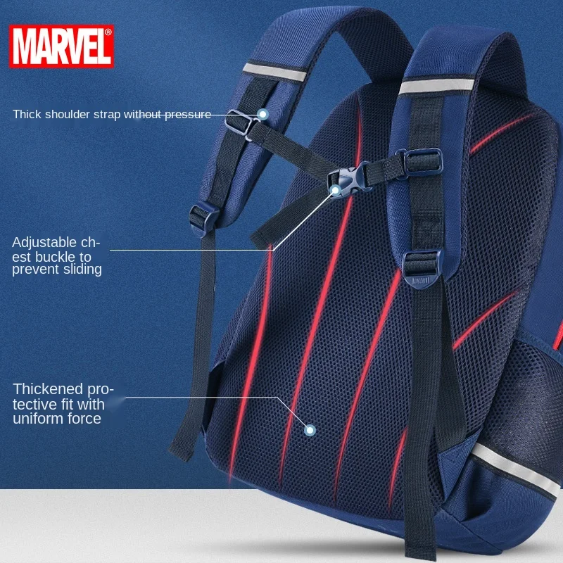 

Authentic Disney Children's Schoolbags Boys Primary School Pupils Lightweight Fashion Trend Cartoon Backpack Captain America