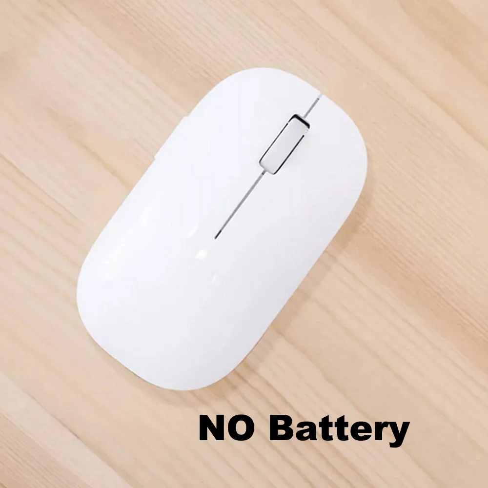white(NO Battery) Оригинальная беспроводная мышь Xiao mi 1200 точек/дюйм 2,4 ГГц оптическая мышь mi ni беспроводная мышь для Macbook mi ноутбук, лэптоп, компьютер мышь - Цвет: white(NO Battery)
