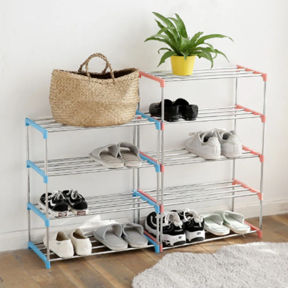 1 шт нержавеющая простой мульти Слои полка для обуви с простым собранием шкаф