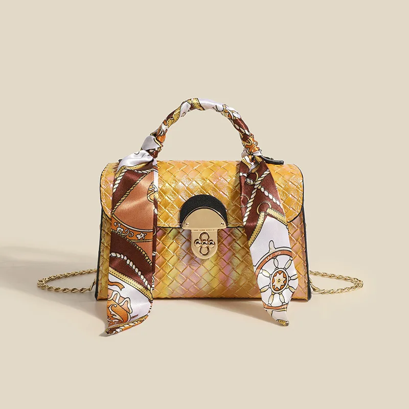 

Сумка-мессенджер на одно плечо, плетеная, квадратная, универсальная, 2021